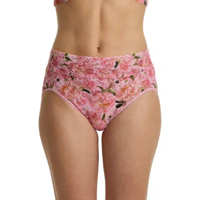 Hanky Panky Print Lace Briefs In Pink