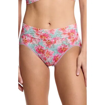 Hanky Panky Print Lace Briefs In Pink