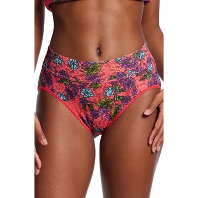 Hanky Panky Print Lace Briefs In Wonderland Blooms