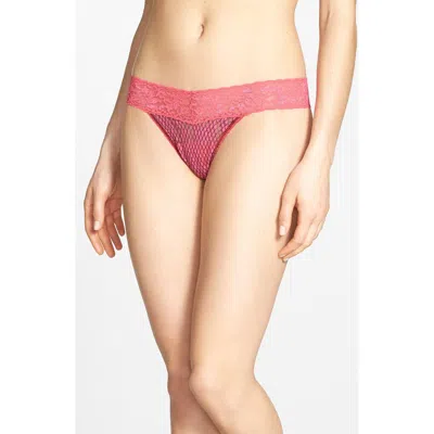 Hanky Panky Print Low Rise Thong In Pink