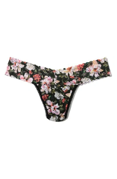 Hanky Panky Print Low Rise Thong In Black