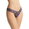 Hanky Panky Print Low Rise Thong In Brown