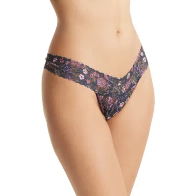 Hanky Panky Print Low Rise Thong In Brown