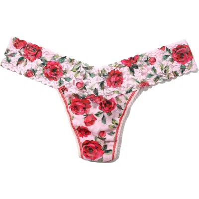 Hanky Panky Print Low Rise Thong In Je' Taime Pink
