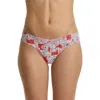 Hanky Panky Printed Signature Lace Low Rise Thong In Multi