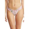 Hanky Panky Print Low Rise Thong In Pink