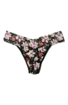 Hanky Panky Print Original Rise Lace Thong In Multi