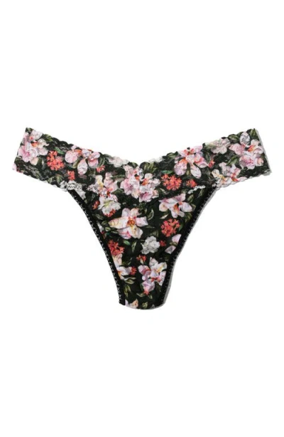 Hanky Panky Print Original Rise Lace Thong In Multi