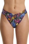 Hanky Panky Print Original Rise Thong In Brown