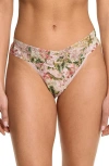 Hanky Panky Printed Signature Lace Original Rise Thong In French Garden