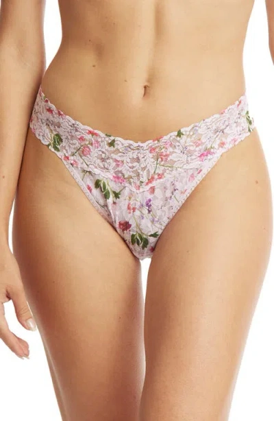 Hanky Panky Print Original Rise Thong In Pink