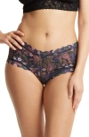 Hanky Panky Print Signature Lace Boyshorts In Blue