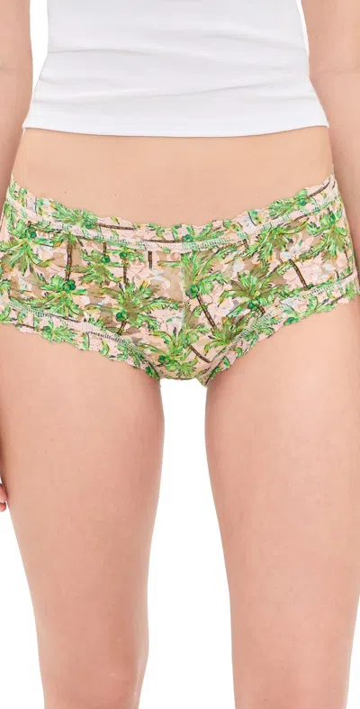 Hanky Panky Printed Boyshorts Palm Breeze In Green
