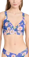Hanky Panky Printed Signature Lace Crossover Bralette In Happy Place