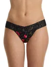 Hanky Panky Printed Dreamease® Low Rise Thong In Black