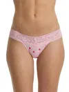 Hanky Panky Printed Dreamease® Low Rise Thong In Pink