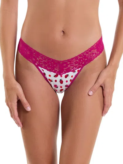Hanky Panky Printed Dreamease® Low Rise Thong In Pink