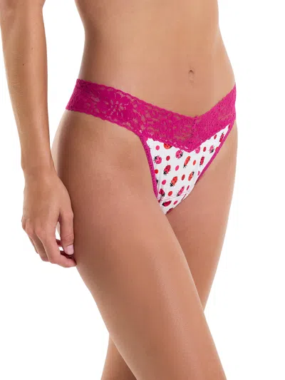 Hanky Panky Printed Dreamease® Original Rise Thong In Pink