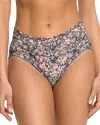 Hanky Panky Printed Signature Lace French Brief In Outline (neutral)