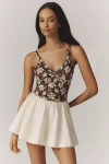 Hanky Panky Printed Lace Bodysuit In Black