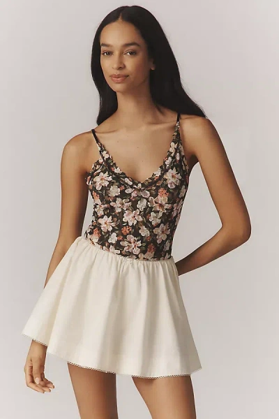 Hanky Panky Printed Lace Bodysuit In Black