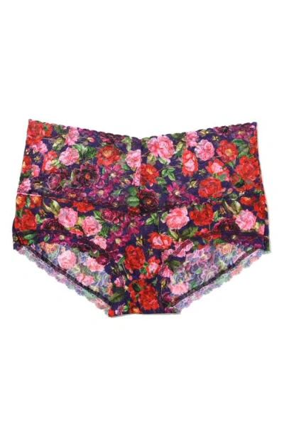 Hanky Panky Printed Lace Boyshorts In Multi