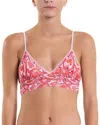 Hanky Panky Printed Signature Lace Padded Triangle Bralette In Lots Of Love