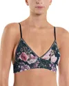 Hanky Panky Printed Signature Lace Padded Triangle Bralette In Romantique