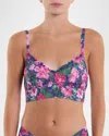 Hanky Panky Printed Lace Retro Bralette In Multicolor