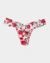 Hanky Panky Print Low Rise Thong In Je T'aime (pink)
