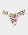 Hanky Panky Print Low Rise Thong In Overjoyed (pink)
