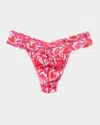 Hanky Panky Printed Signature Lace Original Rise Thong In Lots Of Love