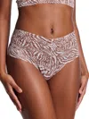 Hanky Panky Printed Retro Lace Thong In Hide And Seek