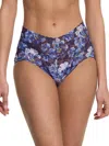 Hanky Panky Printed Retro Lace V-kini In Purple