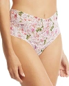 Hanky Panky Printed Retro Thong In Rise And Vines