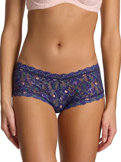 Hanky Panky Printed Signature Lace® Boyshort In Blue