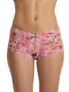 Hanky Panky Printed Signature Lace® Boyshort In Pink
