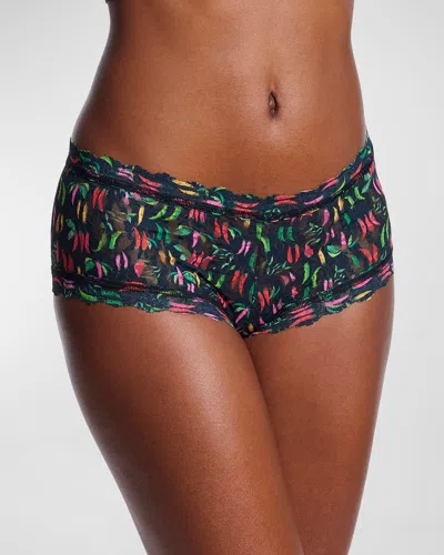 Hanky Panky Printed Signature Lace Boyshorts In Extra Spice