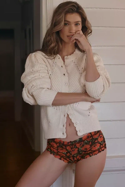 Hanky Panky Printed Signature Lace Boyshorts In White