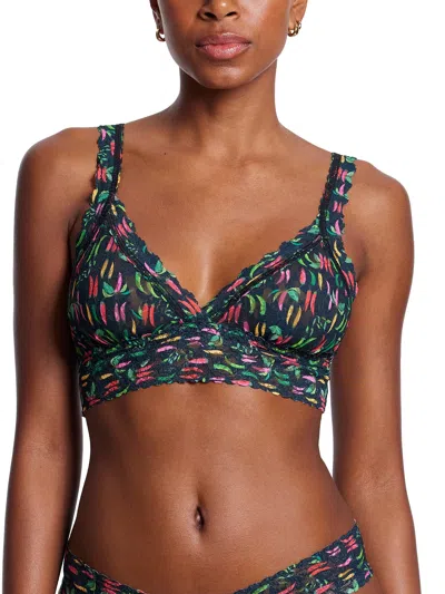 Hanky Panky Printed Signature Lace Crossover Bralette In Multicolor