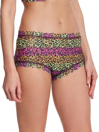 Hanky Panky Printed Signature Lace High Rise Boyshort In Multicolor