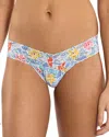 Hanky Panky Printed Signature Lace Original Rise Thong In Multi