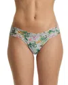 Hanky Panky Printed Signature Lace Low Rise Thong In Multi