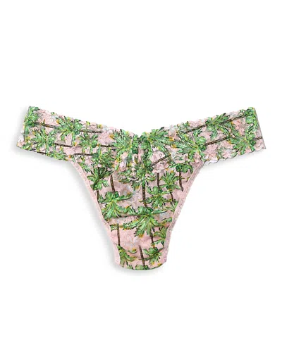 HANKY PANKY PRINTED SIGNATURE LACE LOW RISE THONG