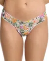 Shop Hanky Panky Printed Signature Lace Low Rise Thong In Botany