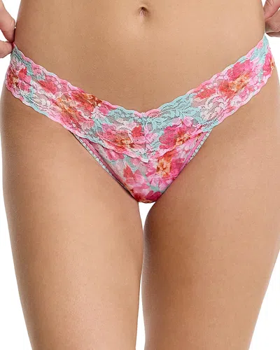 Hanky Panky Printed Signature Lace Low Rise Thong In First Bloom