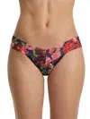 Hanky Panky Printed Signature Lace® Low Rise Thong Floral In Multi