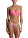 Hanky Panky Printed Signature Lace® Low Rise Thong Floral Print In Multi