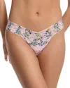 Hanky Panky Printed Signature Lace Low Rise Thong In Heirloom Pink