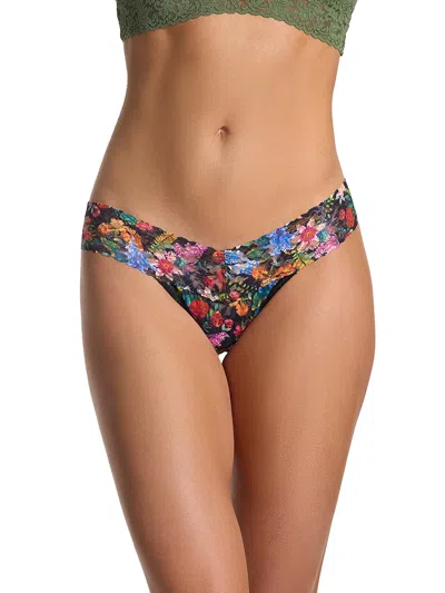 Hanky Panky Printed Signature Lace® Low Rise Thong Hypnotic In Multi